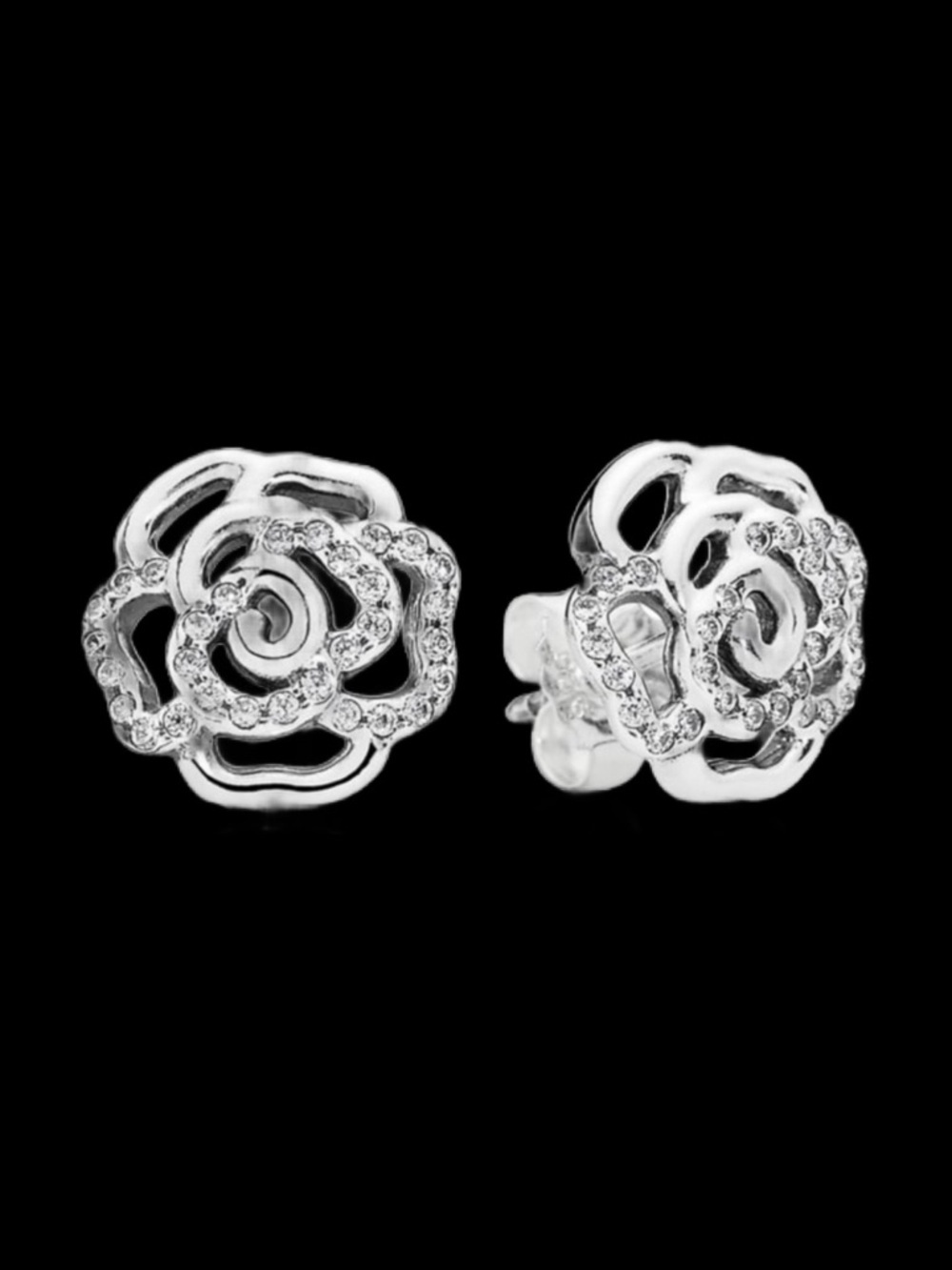 Authentic Pandora “Shimmering Rose" Stud Earrings - MINT CONDITION